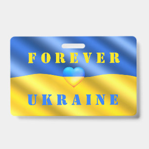 Support Ukraine Badge Ukrainian Flag - Freedom