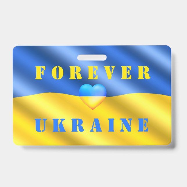 Support Ukraine Badge Ukrainian Flag - Freedom (Front)