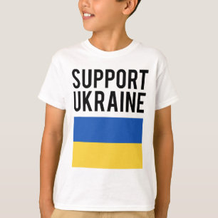 Support Ukraine - Black Bold Letters - Ukrainian F T-Shirt