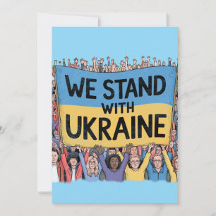 Support Ukraine Crowd Design, Unity and Freedom Holiday Card