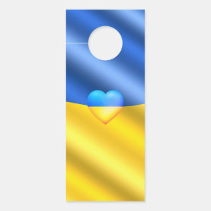 Support Ukraine Door Hangers Ukrainian Flag