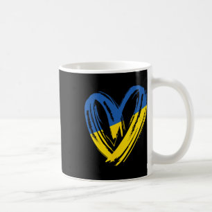 Support Ukraine Flag Heart Anti War Peace For Ukra Coffee Mug