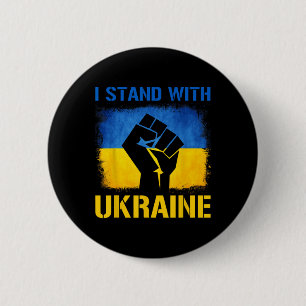 Support Ukraine Flag I Stand With Ukraine 2 Inch Round Button