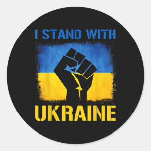 Support Ukraine Flag I Stand With Ukraine Classic Round Sticker