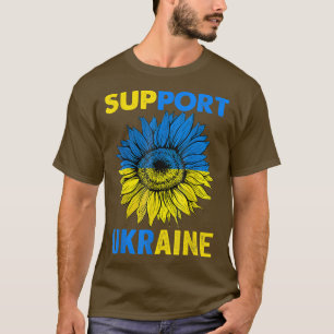Support Ukraine Flag Sunflower Vintage Ukrainian L T-Shirt