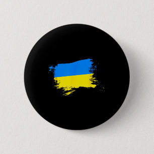 Support Ukraine Flag Ukrainian Pride Heart Ukraine 2 Inch Round Button