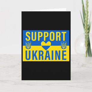 Support Ukraine Flag With Heart  Card