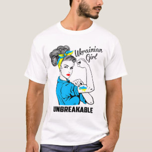Support Ukraine Girl Unbreakable Strong Ukrainian T-Shirt