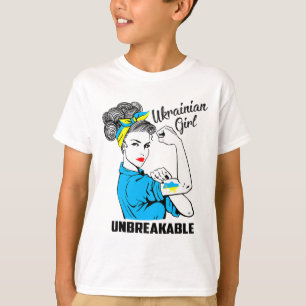 Support Ukraine Girl Unbreakable Strong Ukrainian T-Shirt