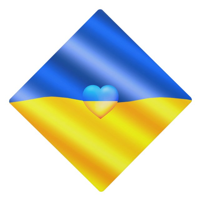Support Ukraine Graduation Cap Topper (Front)