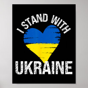 Support Ukraine Heart Flag Stand With Ukraine Soli Poster