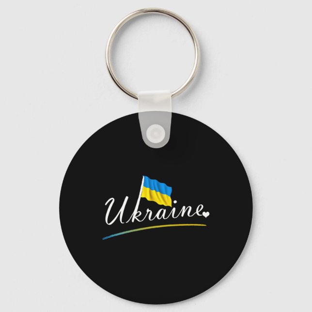 Support Ukraine I Stand With Ukraine 1  Keychain (Front)