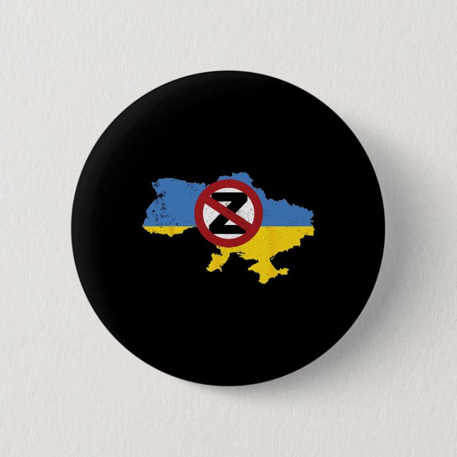 Support Ukraine I Stand With Ukraine 2  Inch Round Button (Front)