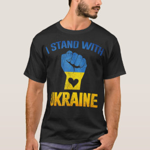 Support Ukraine I Stand With Ukraine Flag T-Shirt