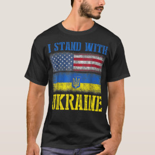 Support Ukraine I Stand With Ukraine Flag T-Shirt