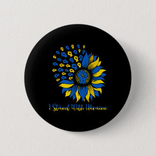 Support Ukraine I Stand With Ukraine Ukraine Sunfl 2 Inch Round Button