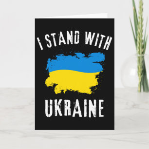 Support Ukraine I Stand With Ukraine Ukrainian Fla Card