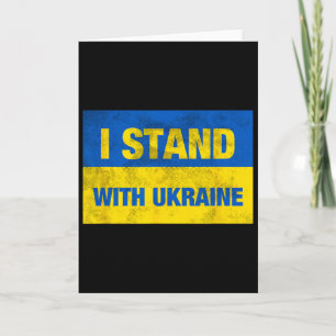 Support Ukraine I Stand With Ukraine Ukrainian Fla Card