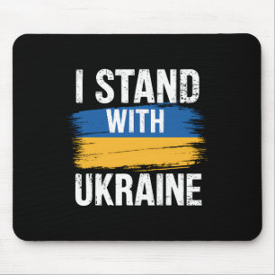Support Ukraine I Stand With Ukraine Ukrainian Fla Mouse Pad