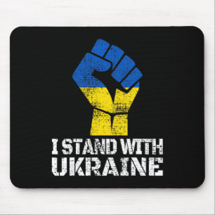 Support Ukraine I Stand With Ukraine Ukrainian Fla Mouse Pad