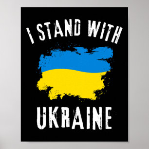Support Ukraine I Stand With Ukraine Ukrainian Fla Poster