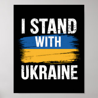Support Ukraine I Stand With Ukraine Ukrainian Fla Poster