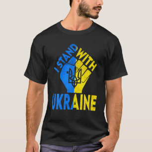 Support Ukraine I Stand With Ukraine Ukrainian Fla T-Shirt