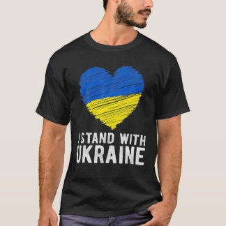 Support Ukraine I Stand With Ukraine Ukrainian Fla T-Shirt