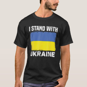 Support Ukraine I Stand With Ukraine Ukrainian Fla T-Shirt