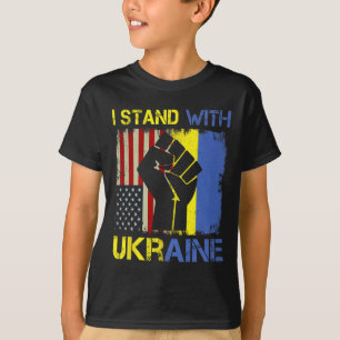 Support Ukraine I Stand With Ukraine Ukrainian Fla T-Shirt