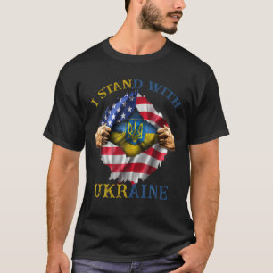 Support Ukraine I Stand With Ukraine Ukrainian Fla T-Shirt