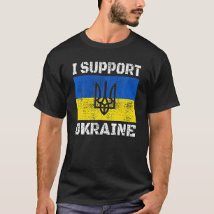 Support Ukraine I Stand With Ukraine Ukrainian Fla T-Shirt