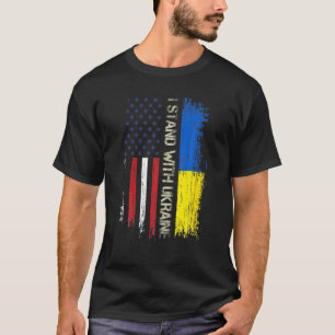 Support Ukraine I Stand With Ukraine Ukrainian Fla T-Shirt