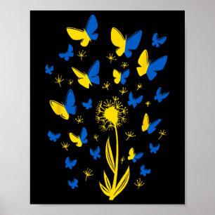Support Ukraine I Stand With Ukraine Women Butterf Poster