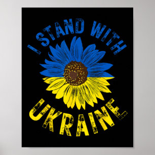 Support Ukraine I Stand With Ukrainian Flag Slava  Poster