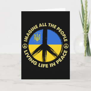 Support Ukraine Imagine All People Living Life In Card