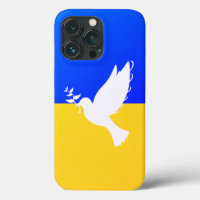 Support Ukraine iPhone Case Peace Dove - Freedom