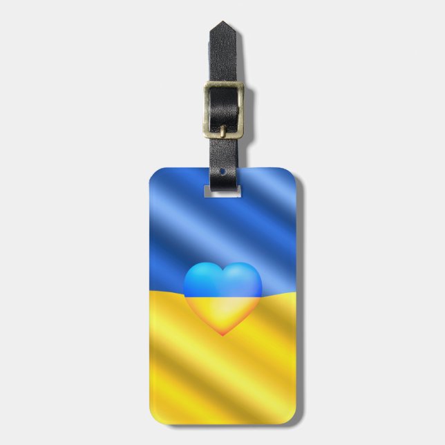 Support Ukraine Luggage Tag - Freedom (Front Vertical)