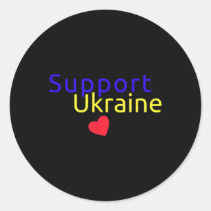 Support Ukraine No War Ukrainian Flag  Classic Round Sticker
