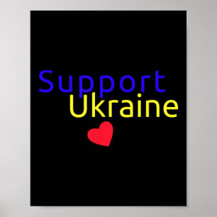 Support Ukraine No War Ukrainian Flag  Poster