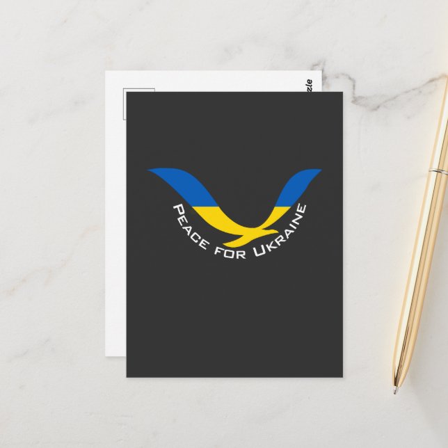 Support Ukraine Peace  Postcard (Front/Back In Situ)