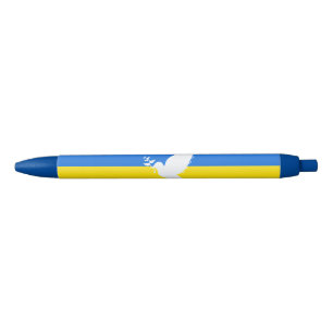 Support Ukraine Pen Peace Dove Ukrainian Flag