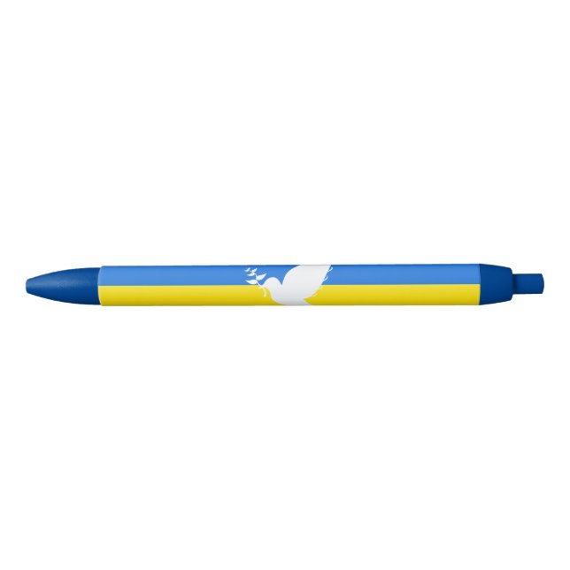 Support Ukraine Pen Peace Dove Ukrainian Flag (Front)