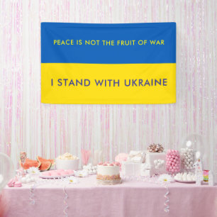 Support Ukraine Personalized Patriotic Flag Banner