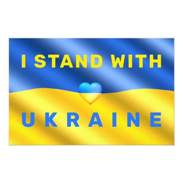 Support Ukraine Poster - Urainian Flag (Front)