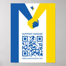 Support Ukraine QR Poster