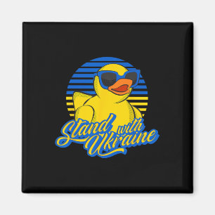 Support Ukraine Rubber Duck Ukrainian Flag Stand W Magnet