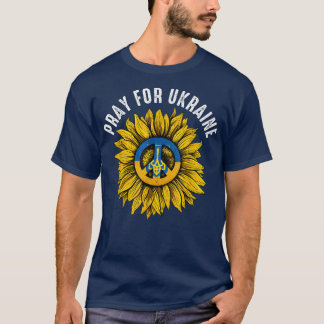 Support Ukraine Stand I With Ukraine Sunflower Fla T-Shirt