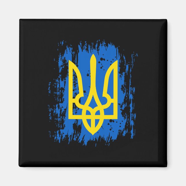 Support Ukraine Stand With Ukraine Ukrainian Flag  Magnet (Front)