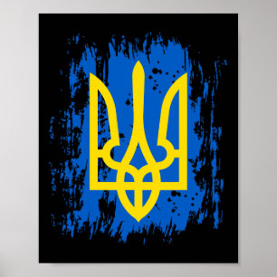 Support Ukraine Stand With Ukraine Ukrainian Flag  Poster